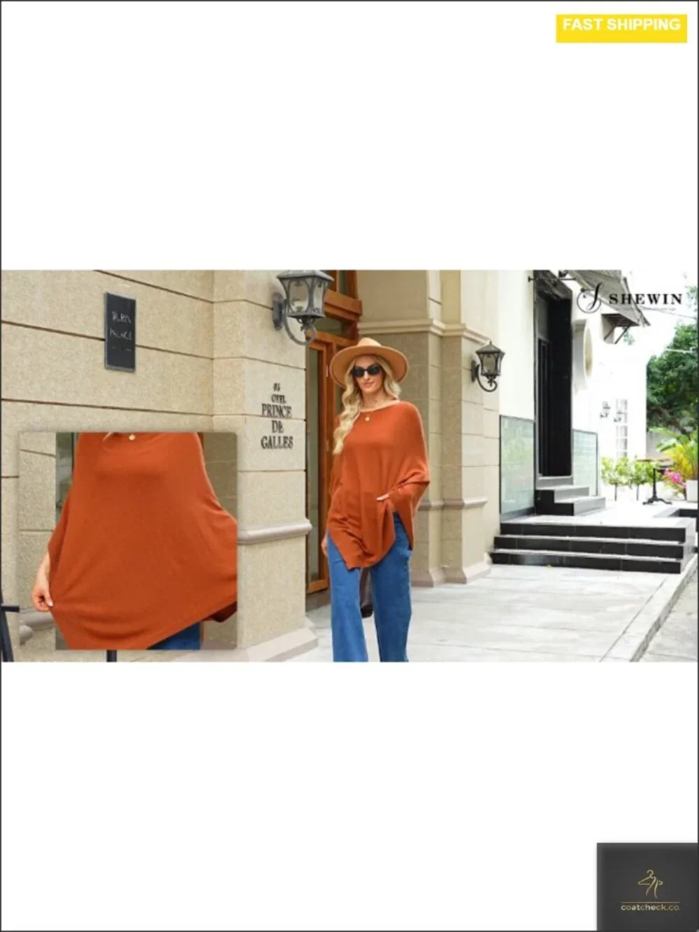 Elegant Knit Poncho Smyrna Asymmetry Shawl Wrap Sleeveless Crew Neck Fall Outfit